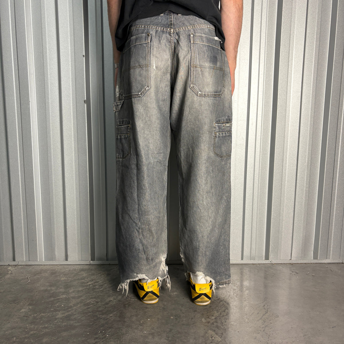 Freaky Massive Bob Embroidered Skate Hip Hop Y2K Baggy Jeans - 34S