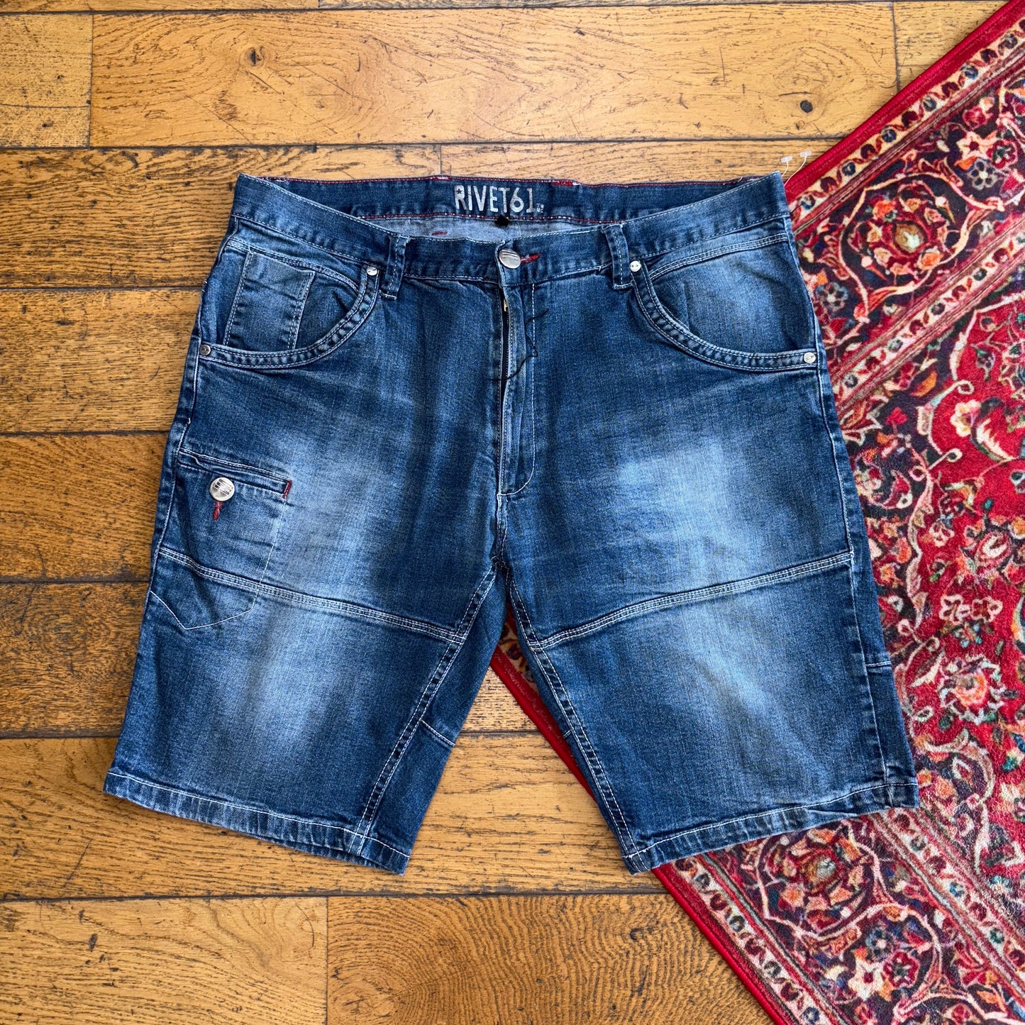 Vintage Blue Denim Shorts - 38