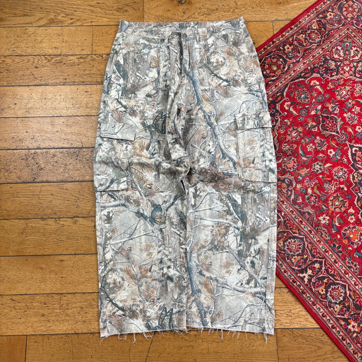 Vintage Shein Real Tree Camo Cream Hunting Workwear Trousers - 38