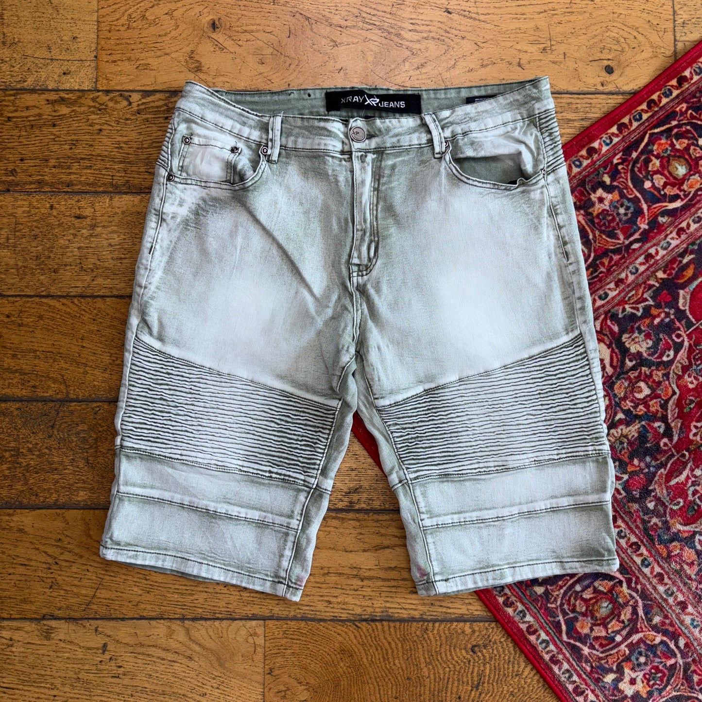 Vintage Grey Denim Shorts - 36
