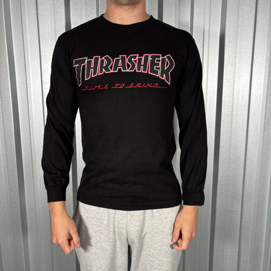 Thrasher x Independent Long Sleeve Black Skate T Shirt - XS