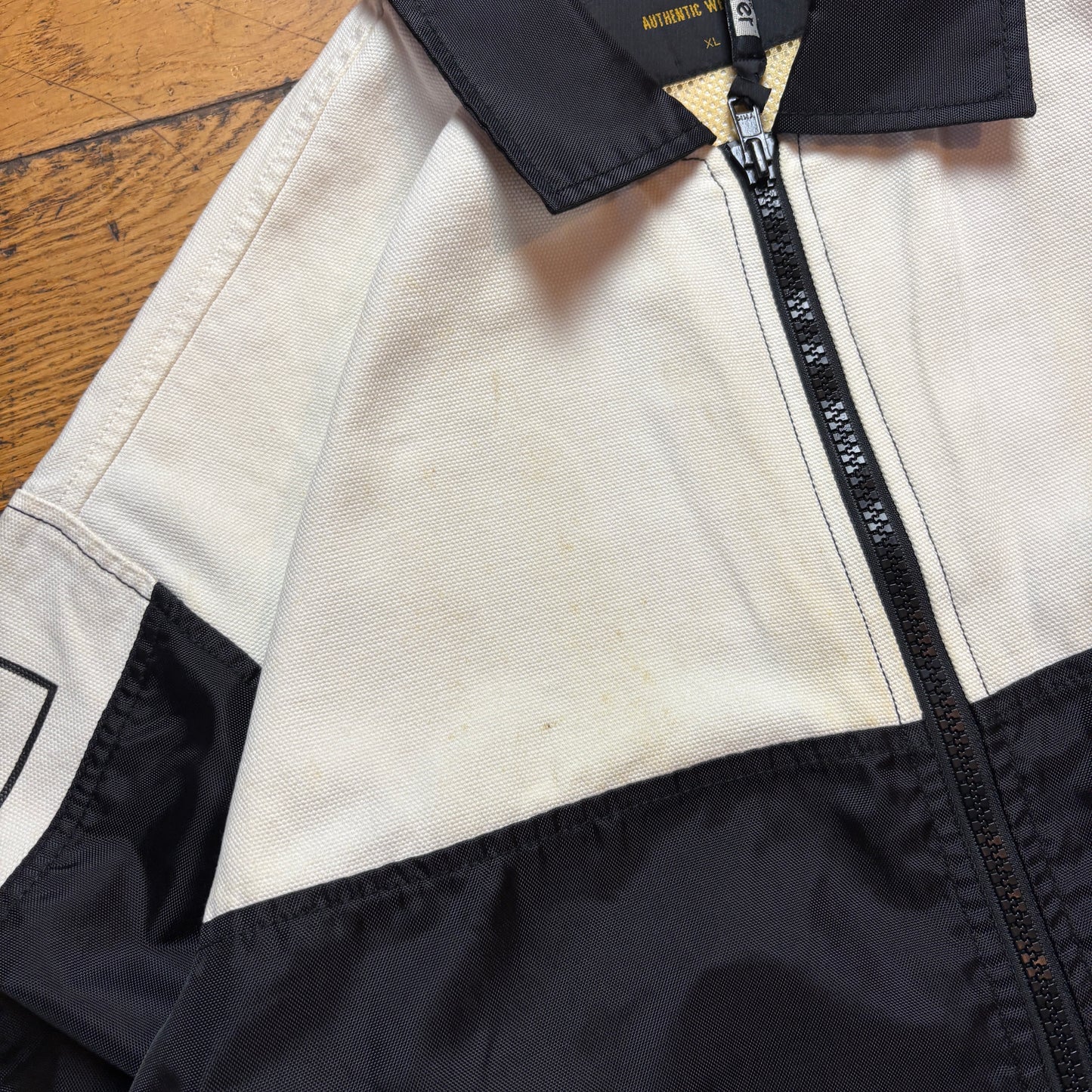 Vintage Wrangler Western White Black Workwear Jacket - XL