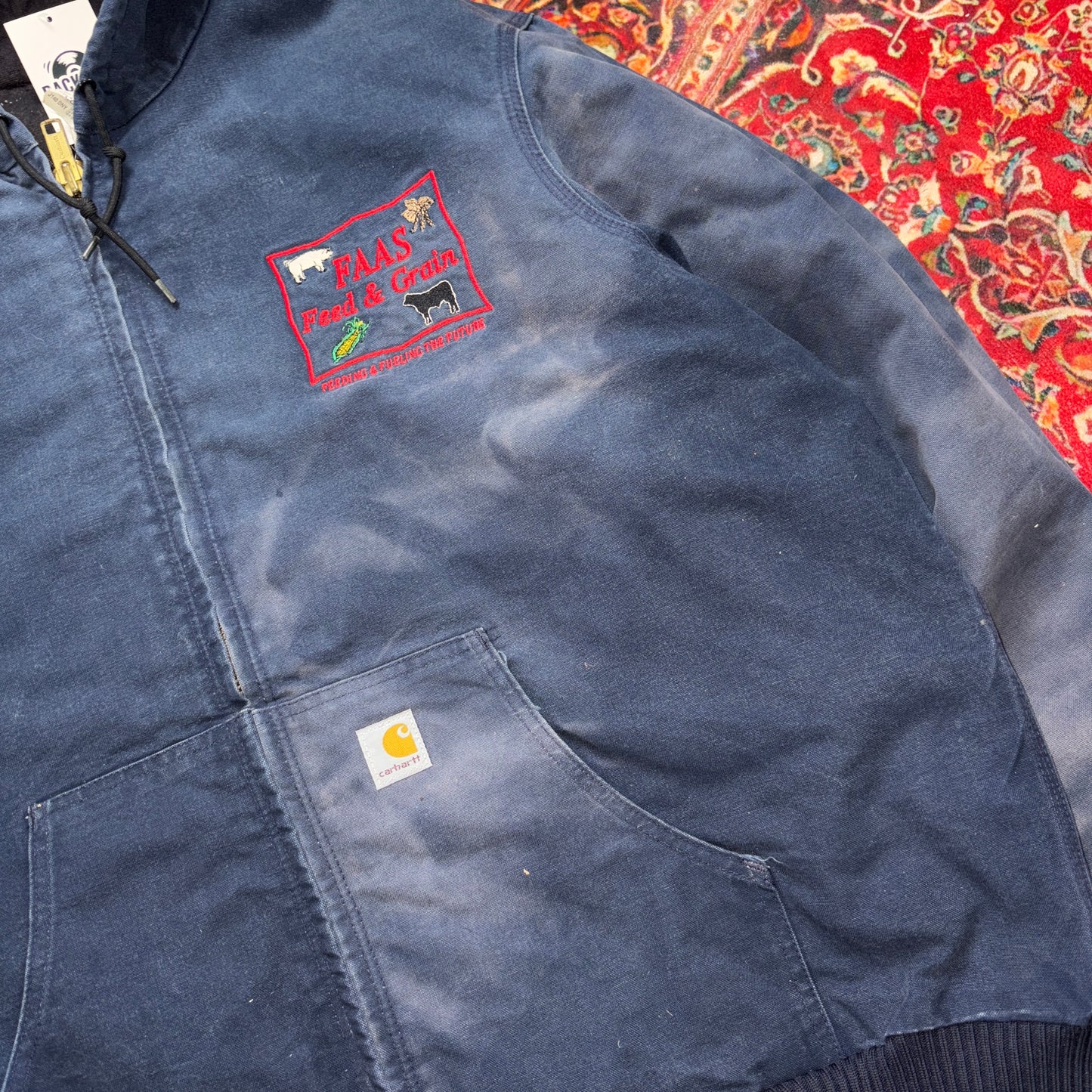 Vintage Carhartt Navy Blue Active Workwear Jacket - 2XL