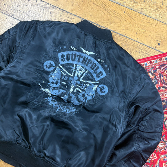 Vintage Southpole Black MA-1 Bomber Jacket - M