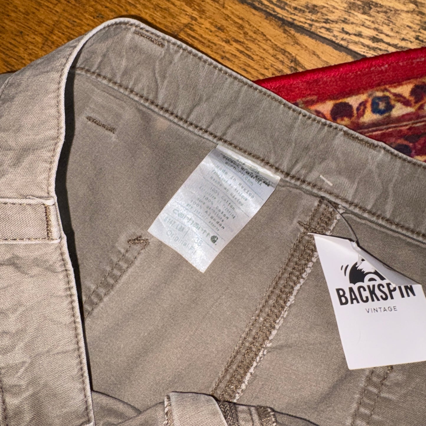 Vintage Carhartt Brown Workwear Baggy Carpenter Shorts - 38