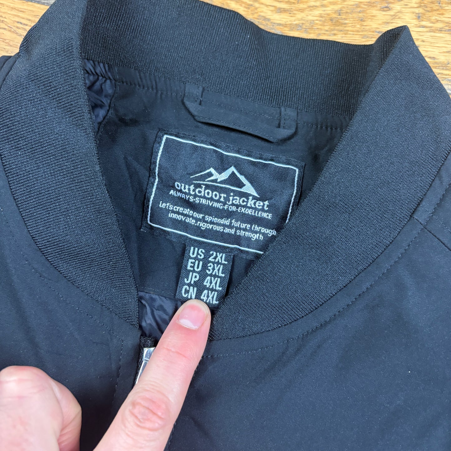 Vintage Black MA-1 Bomber Jacket - XXL