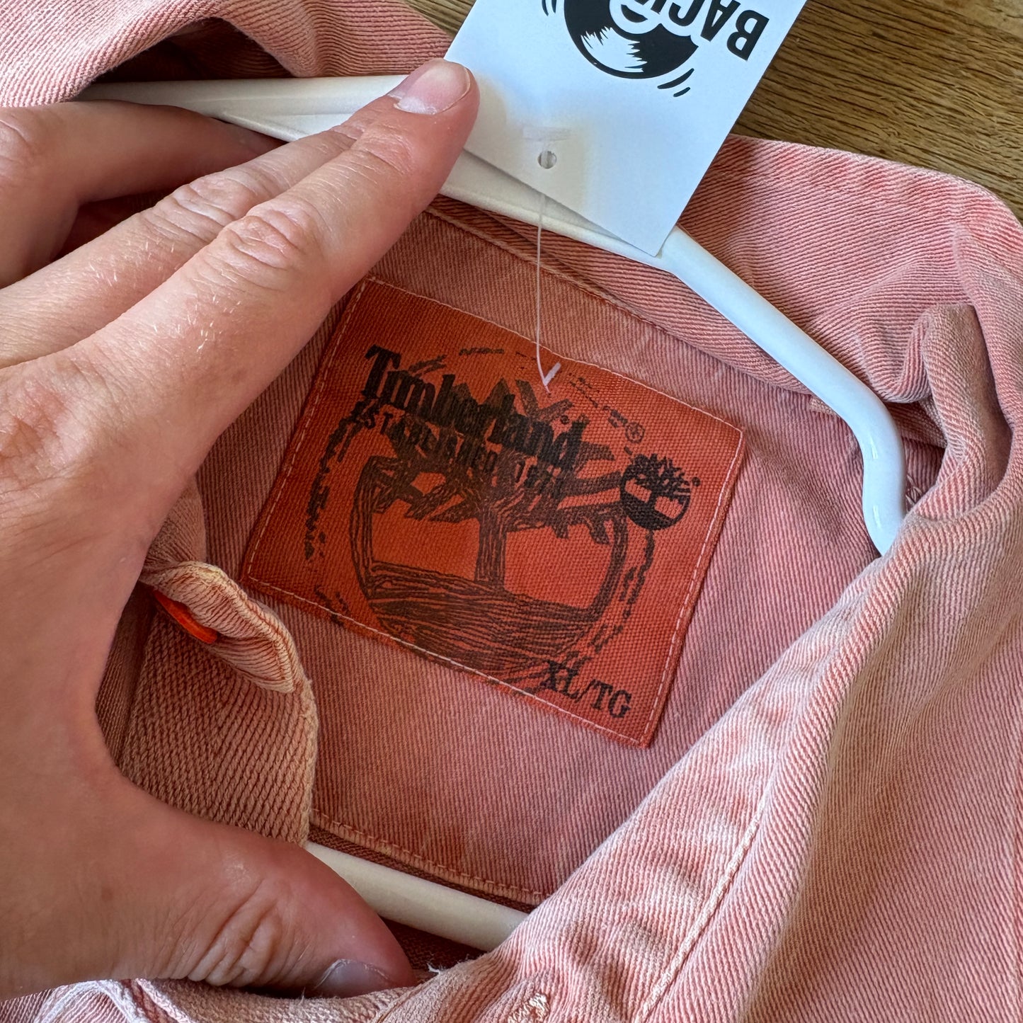 Vintgae Timberland Pink Rugby Polo Shirt - XL