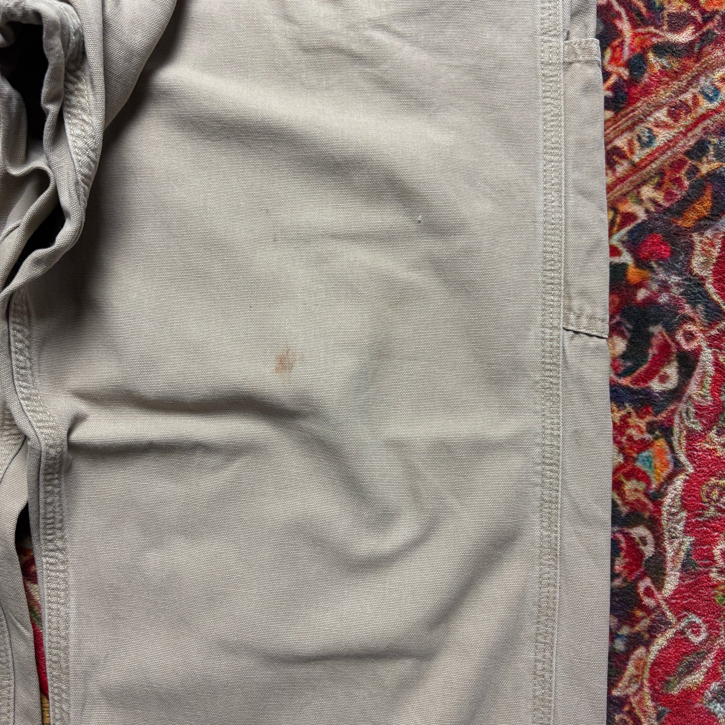 Vintage Carhartt Workwear Carpenter Cream Baggy Trousers - 38R