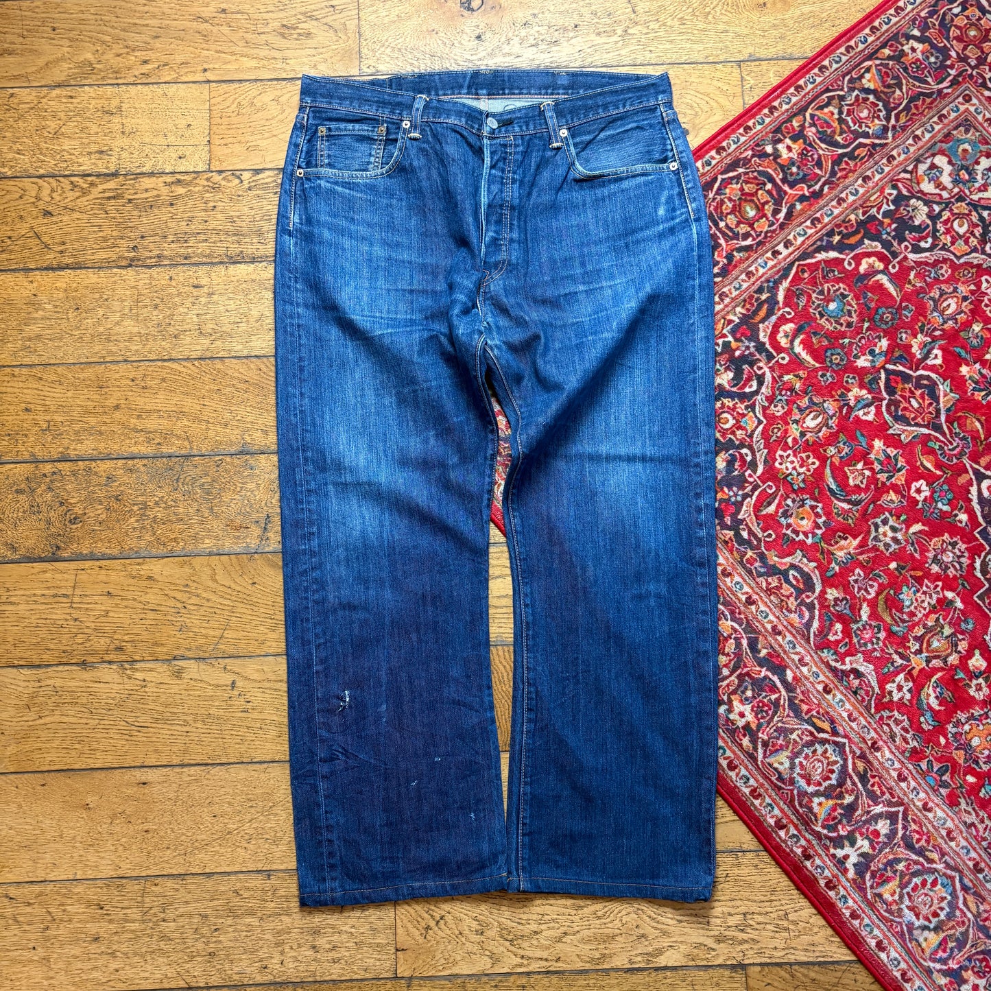 Vintage Levis 501 Straight Blue Denim Jeans - 38S