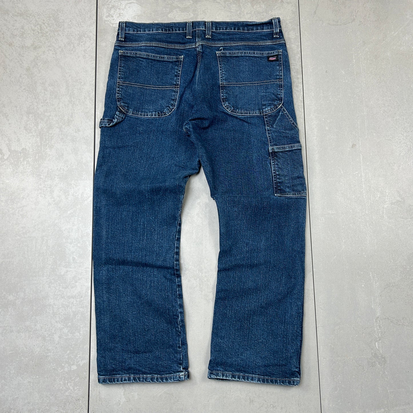 Vintage Dickies Blue Workwear Carpenter Baggy Jeans - 38