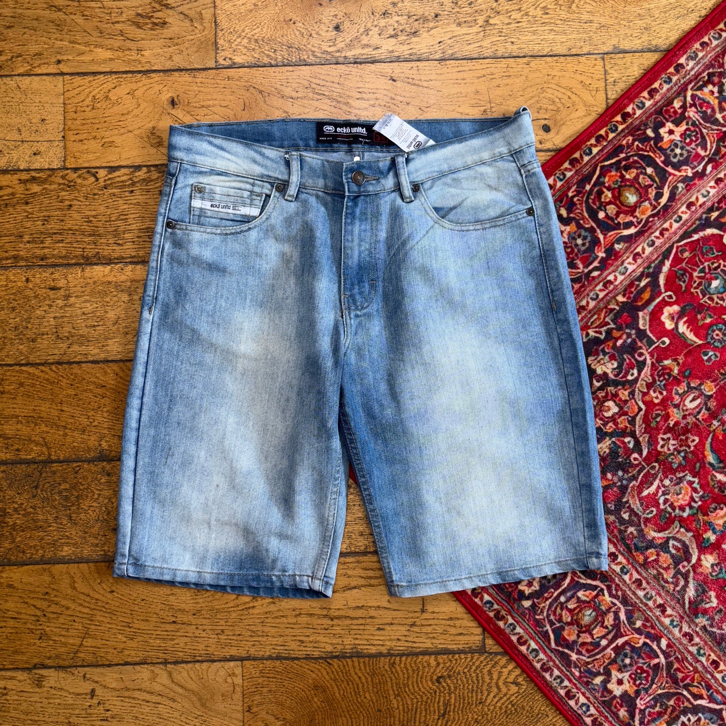 Vintage Ecko Unltd Embroidered Blue Hip Hop Baggy Shorts Jorts - 36