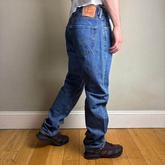 Vintage Levis 505 Straight Blue Denim Jeans - 36L