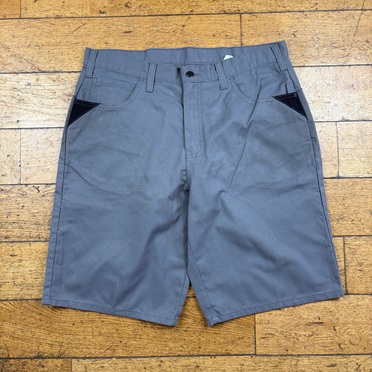 Vintage Dickies Workwear Carpenter Grey Baggy Shorts - 36