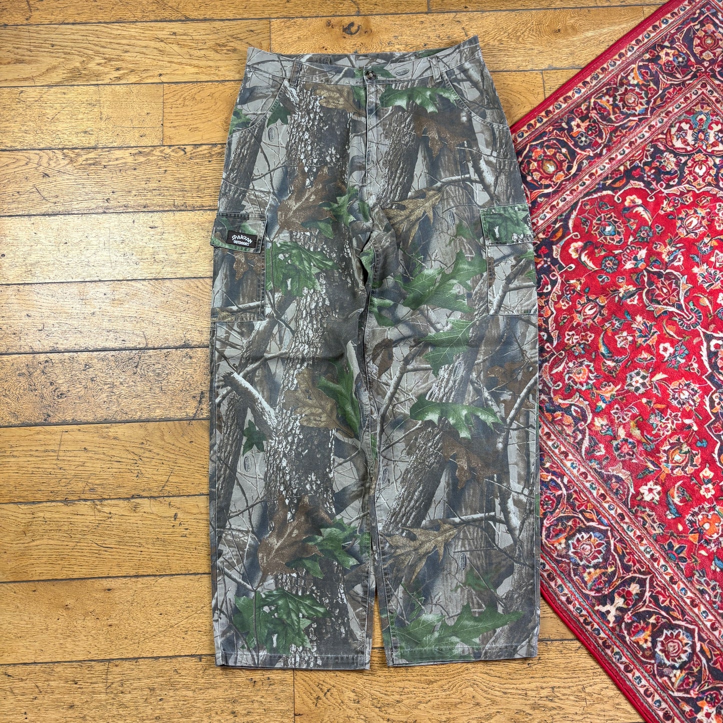 Vintage Real Tree Camo Green Hunting Workwear Trousers - 34