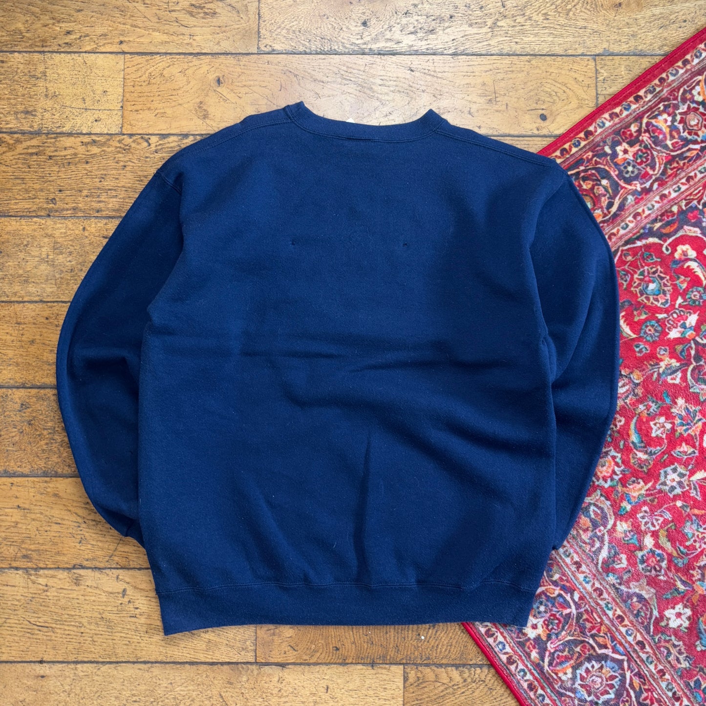 Vintage 90s Navy Embroidered Americana Eagle Sweatshirt - L