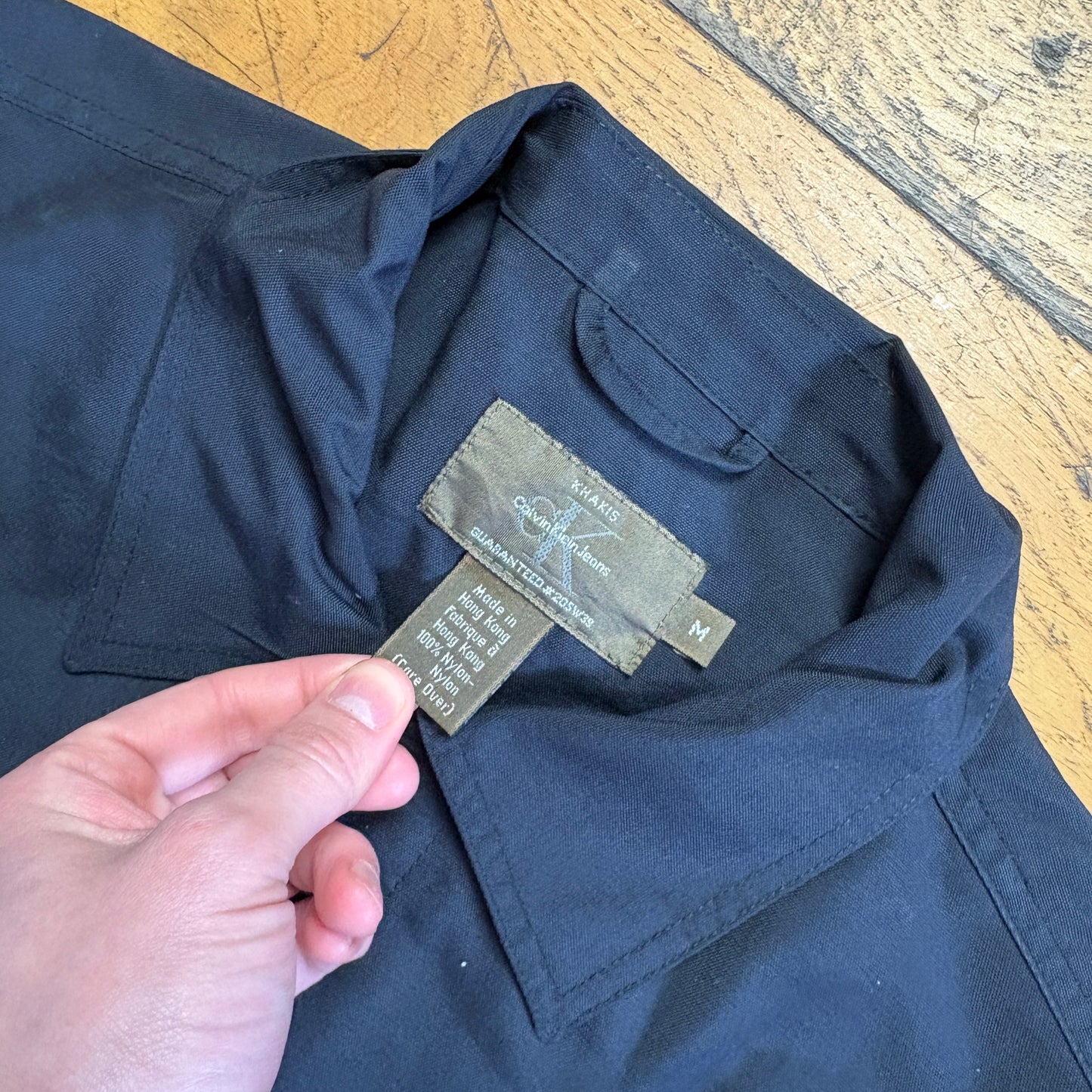 Vintage Calvin Klein Black Short Womens Trench Jacket - M