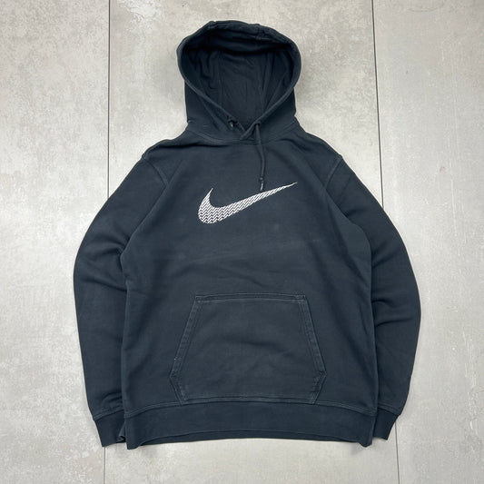 Vintage Nike Black Embroidered Hoodie Sweatshirt - L