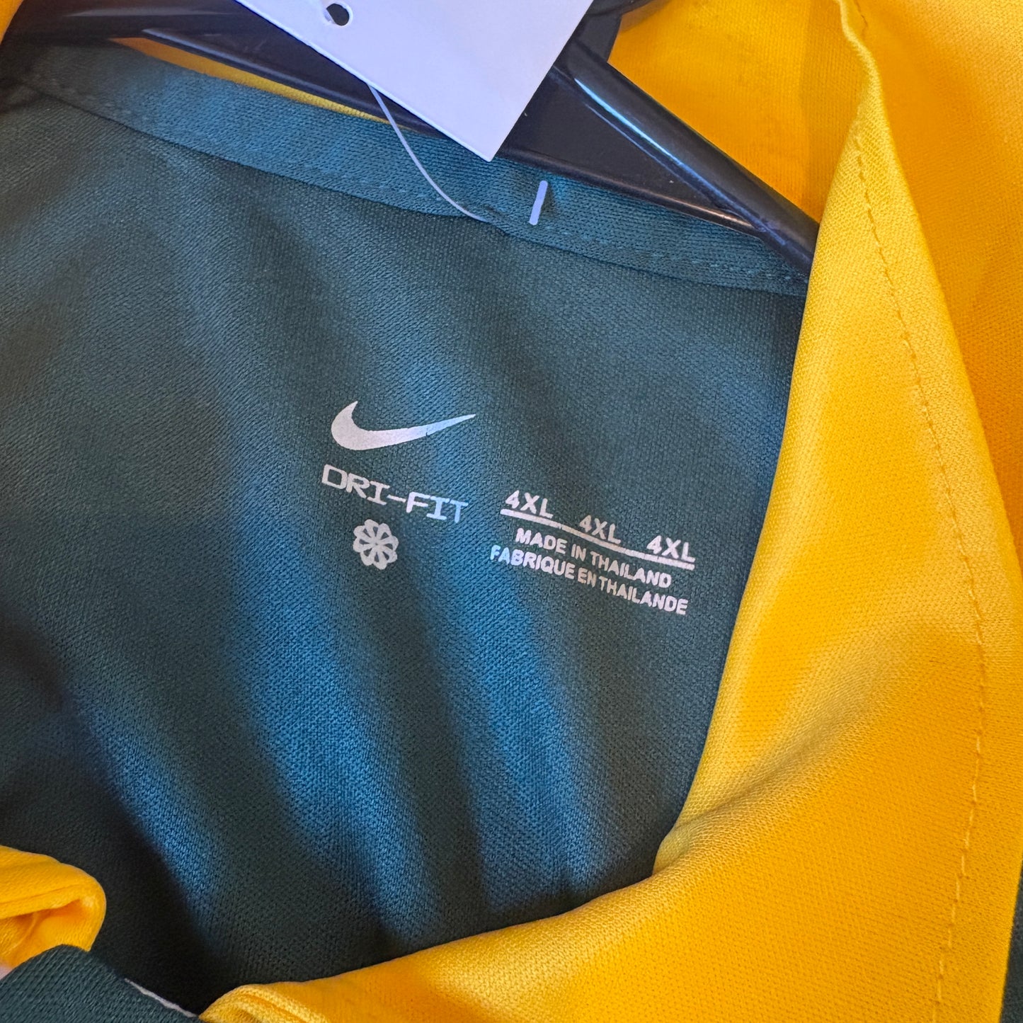 Vintage South Africa Springboks Green Rugby Nike Polo Shirt - 2XL