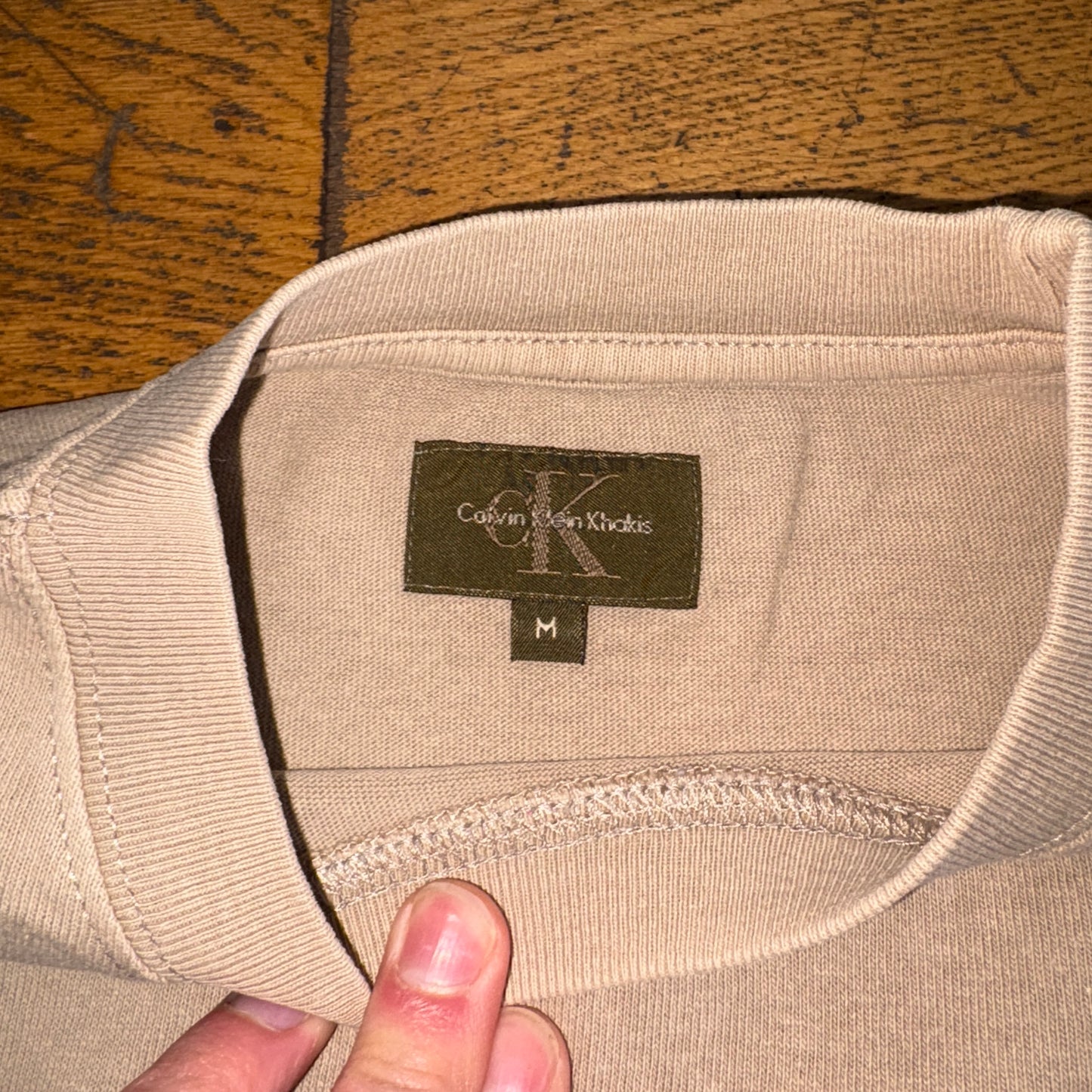 Vintage Calvin Klein Cream Graphic T-Shirt - M