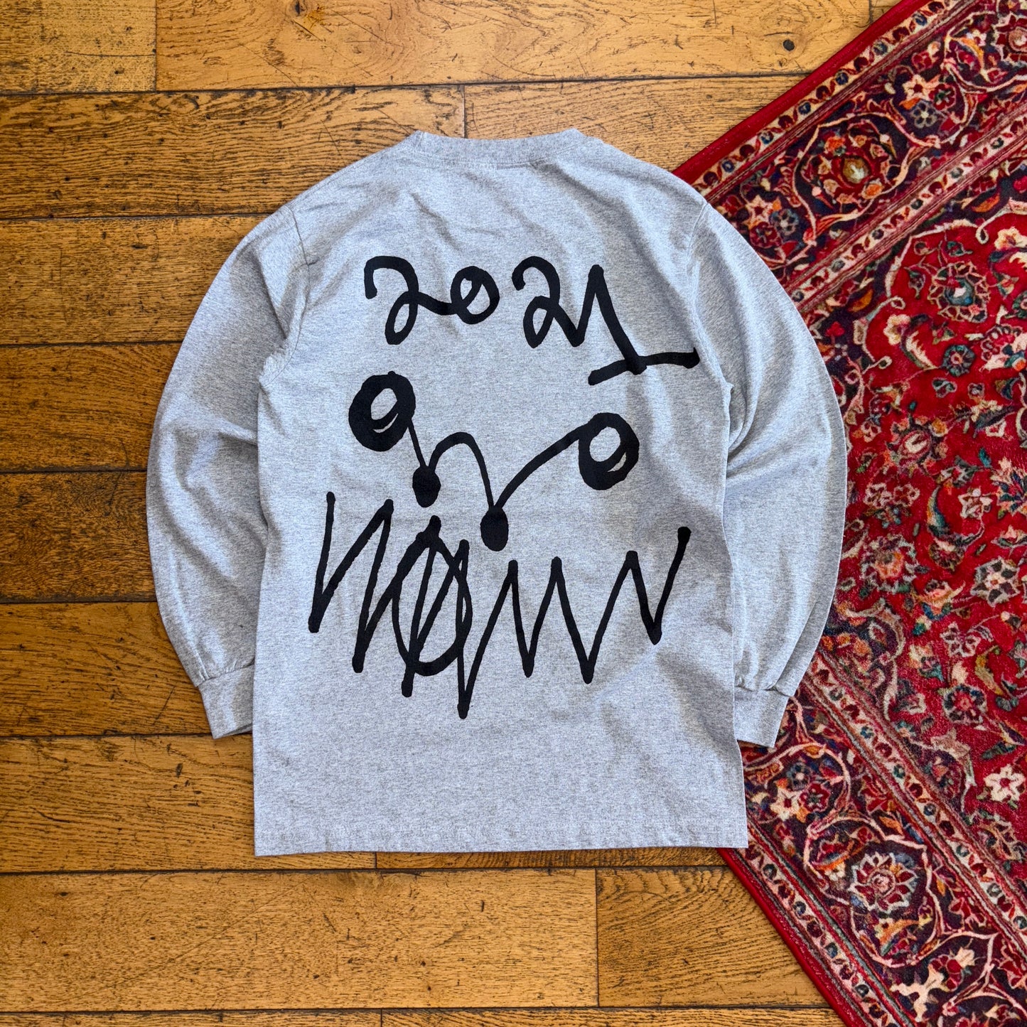 Vintage Supreme Grey Box Logo Long Sleeve Graphic T-Shirt - XS