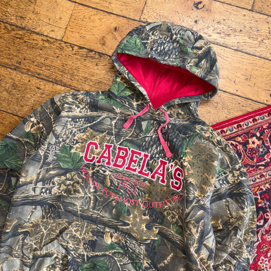 Vintage Realtree Camo Green Hoodie Sweatshirt - L