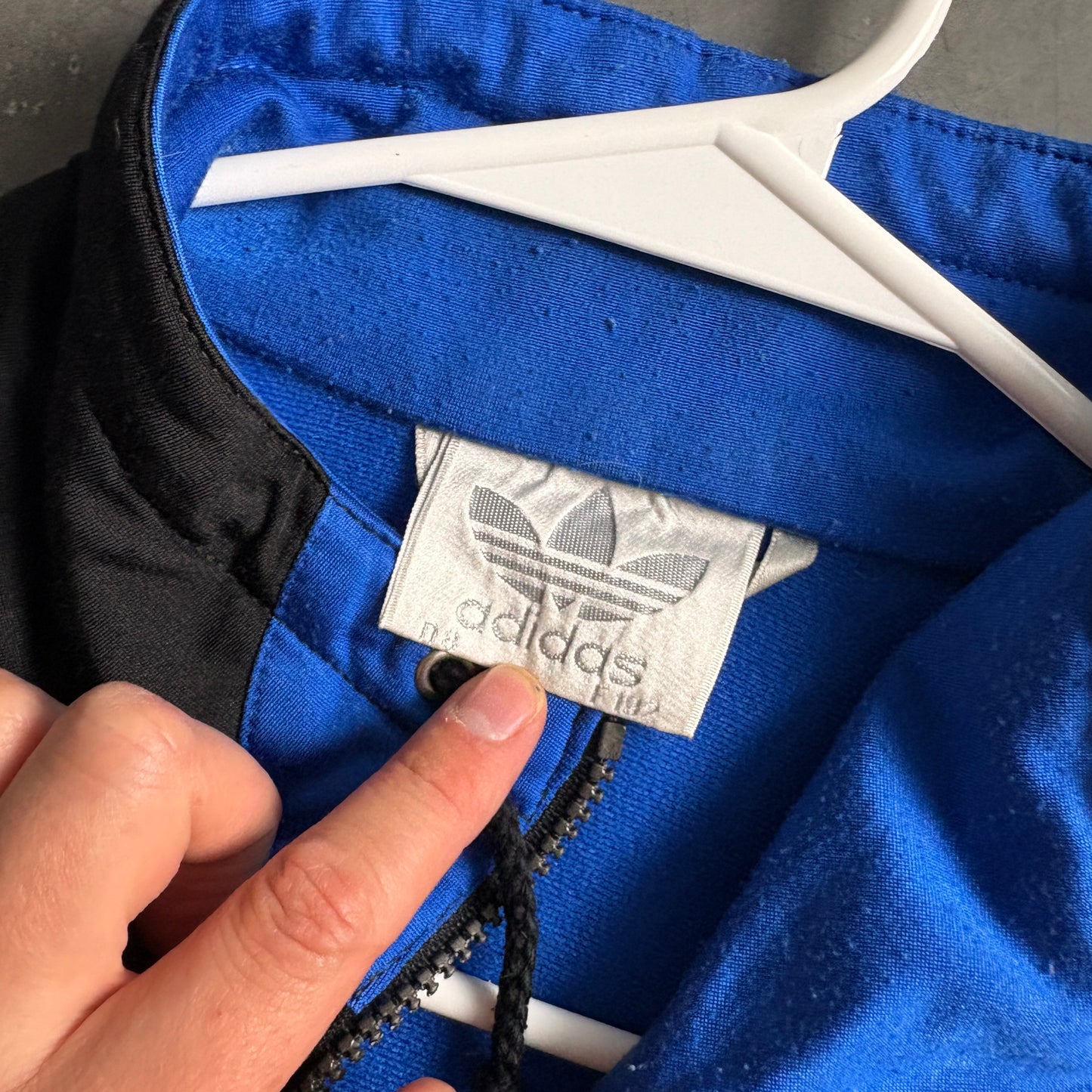 Vintage Adidas 90s Blue Black Tracksuit Track Jacket - XL