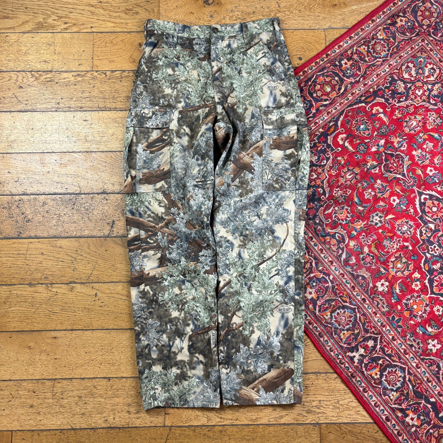 Vintage Real Tree Camo Green Hunting Workwear Trousers - 32