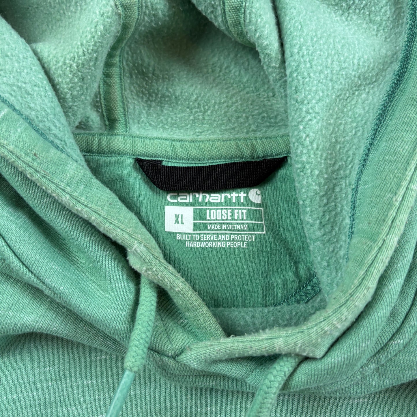 Vintage Carhartt Green Hoodie Sweatshirt - XL