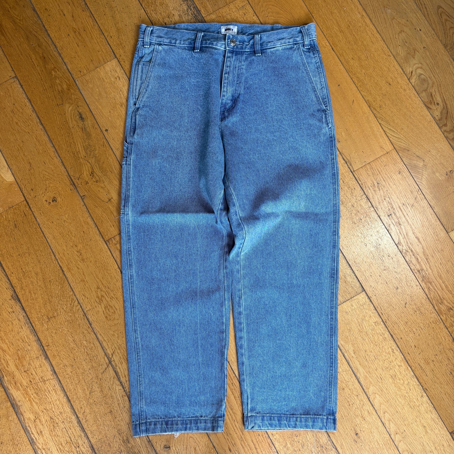 Obey Carpenter Baggy Skate Light Blue Jeans - 36