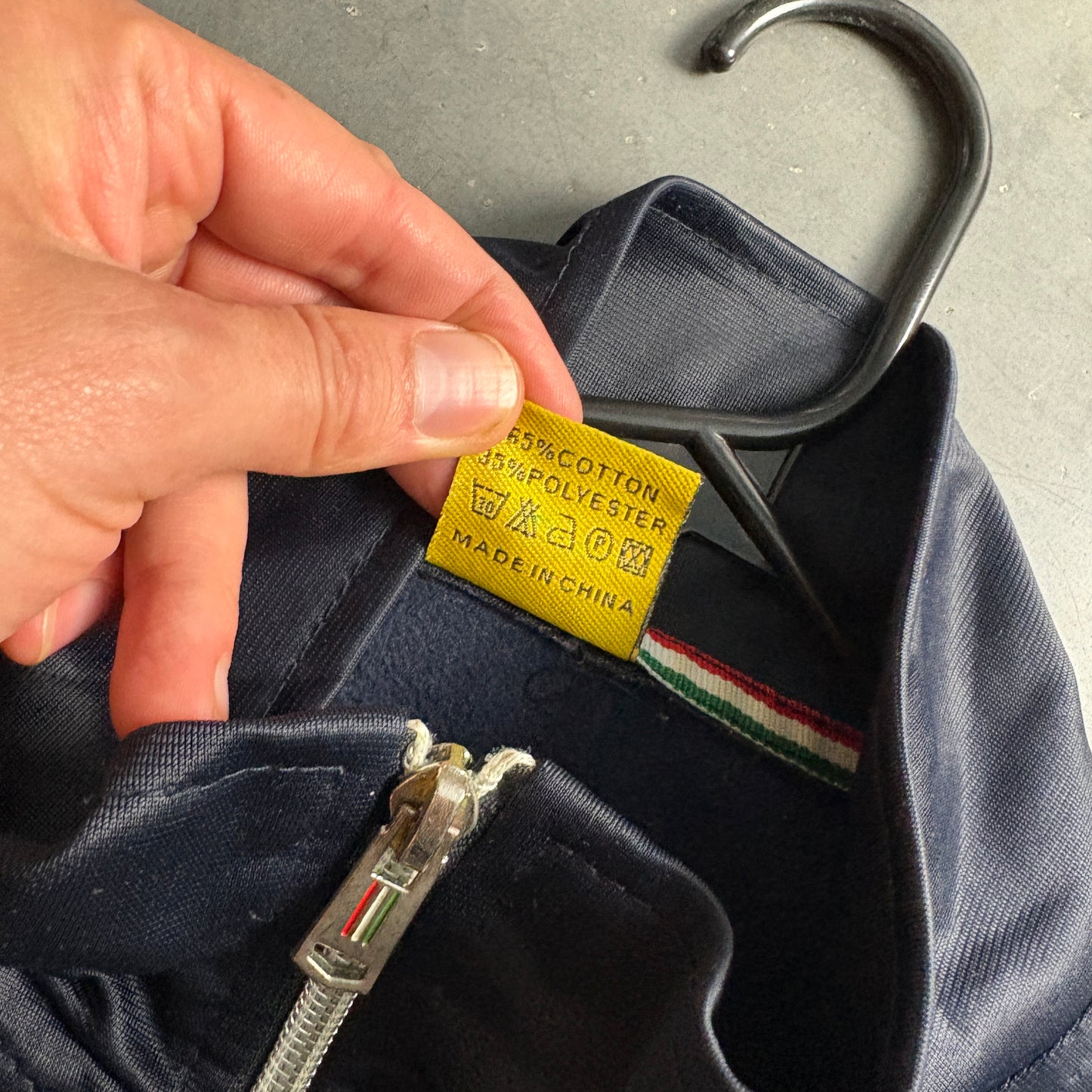 Vintage Italy Italia Black Gold Y2K 00s Tracksuit Track Jacket - S