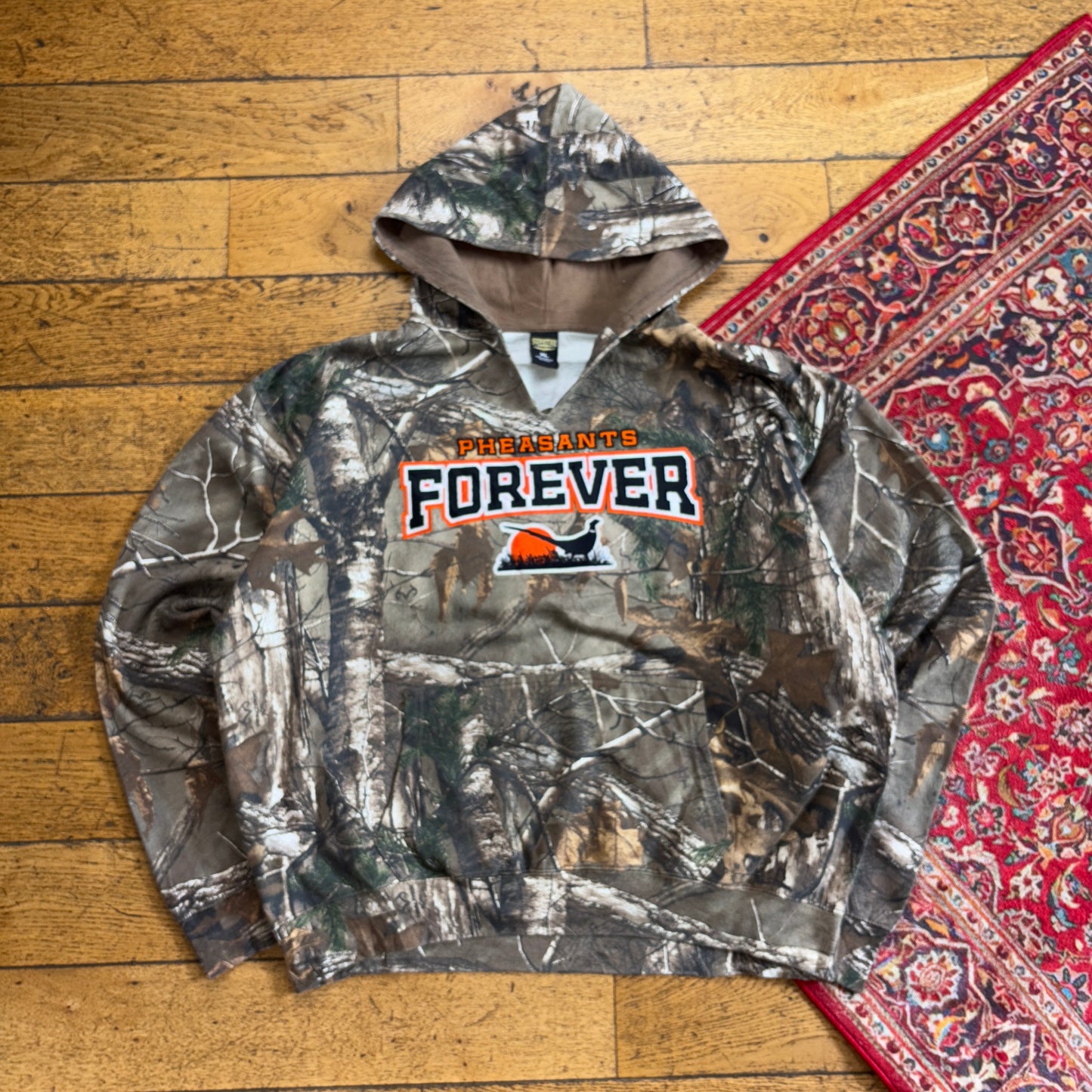 Vintage Realtree Camo Green Hoodie Sweatshirt - 3XL
