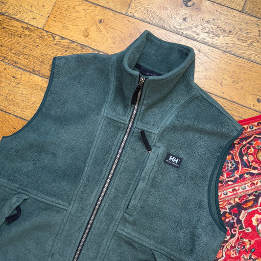 Vintage Helly Hansen Green Fleece Gilet Vest - XL
