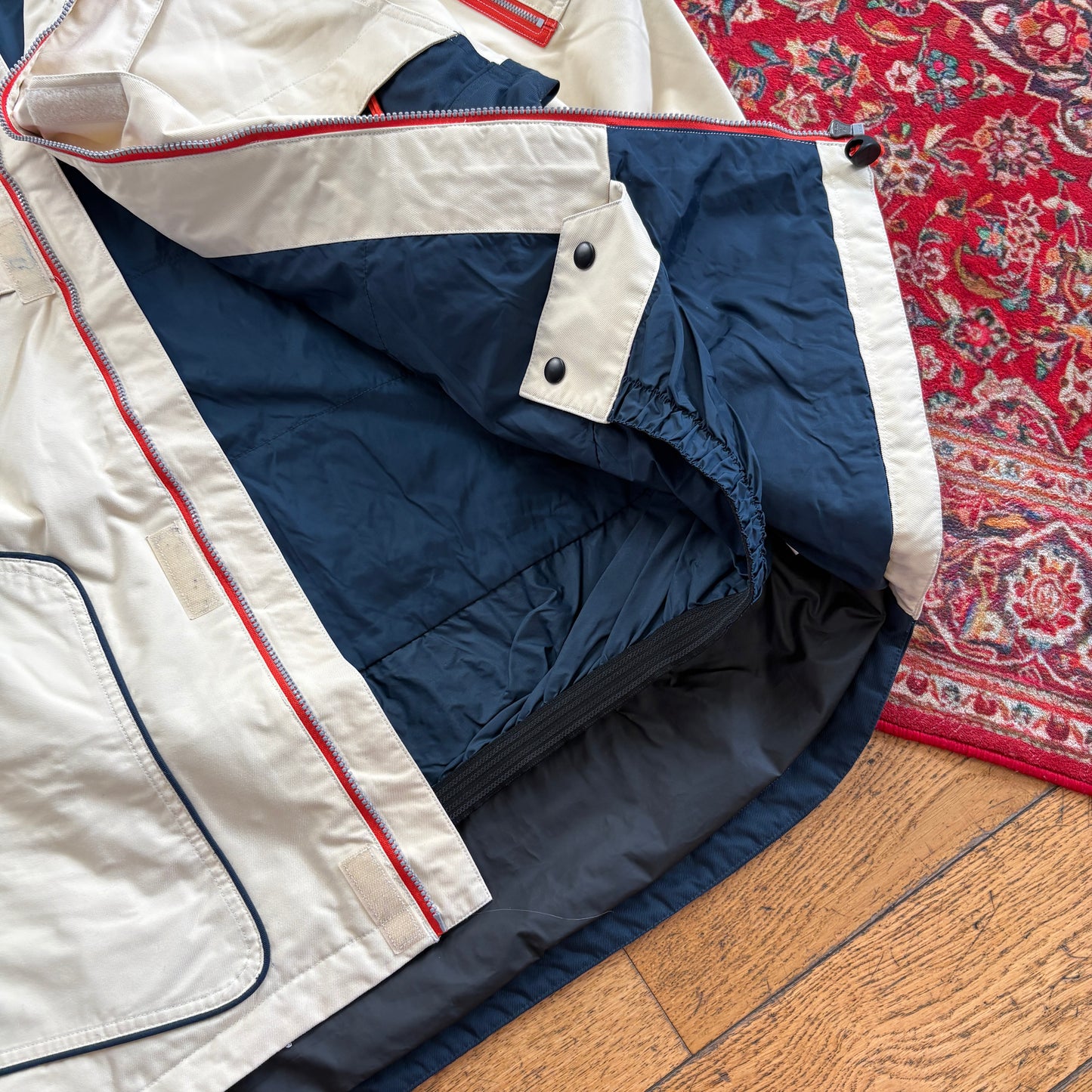 Vintage 90s Adidas Cream Technical Ski Snow Jacket - XL