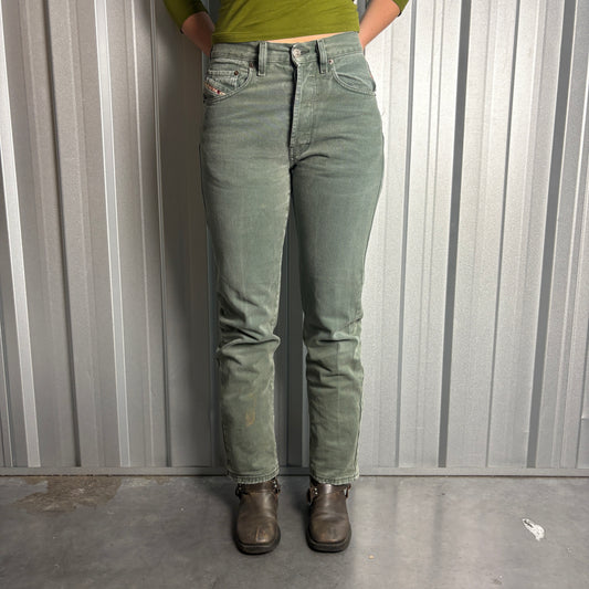 Diesel Green Y2K Straight Leg Jeans - 28S