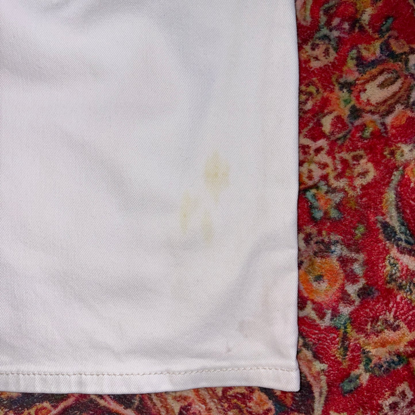 Vintage Levis 569 White Baggy Denim Shorts - 30