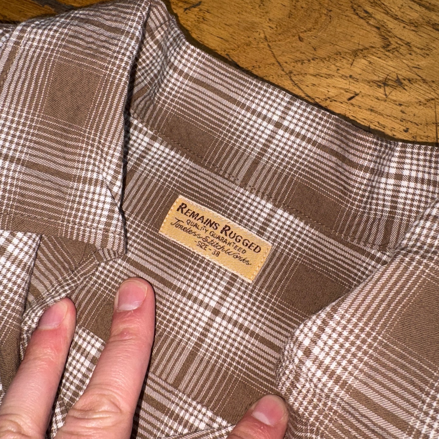 Older Best Boxy Cropped Brown Check Short Sleeve Shirt - M
