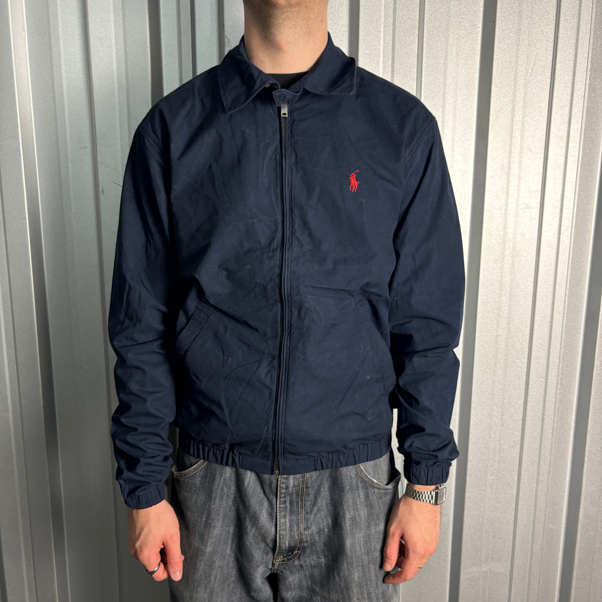 Ralph Lauren Navy Harrington Jacket - M