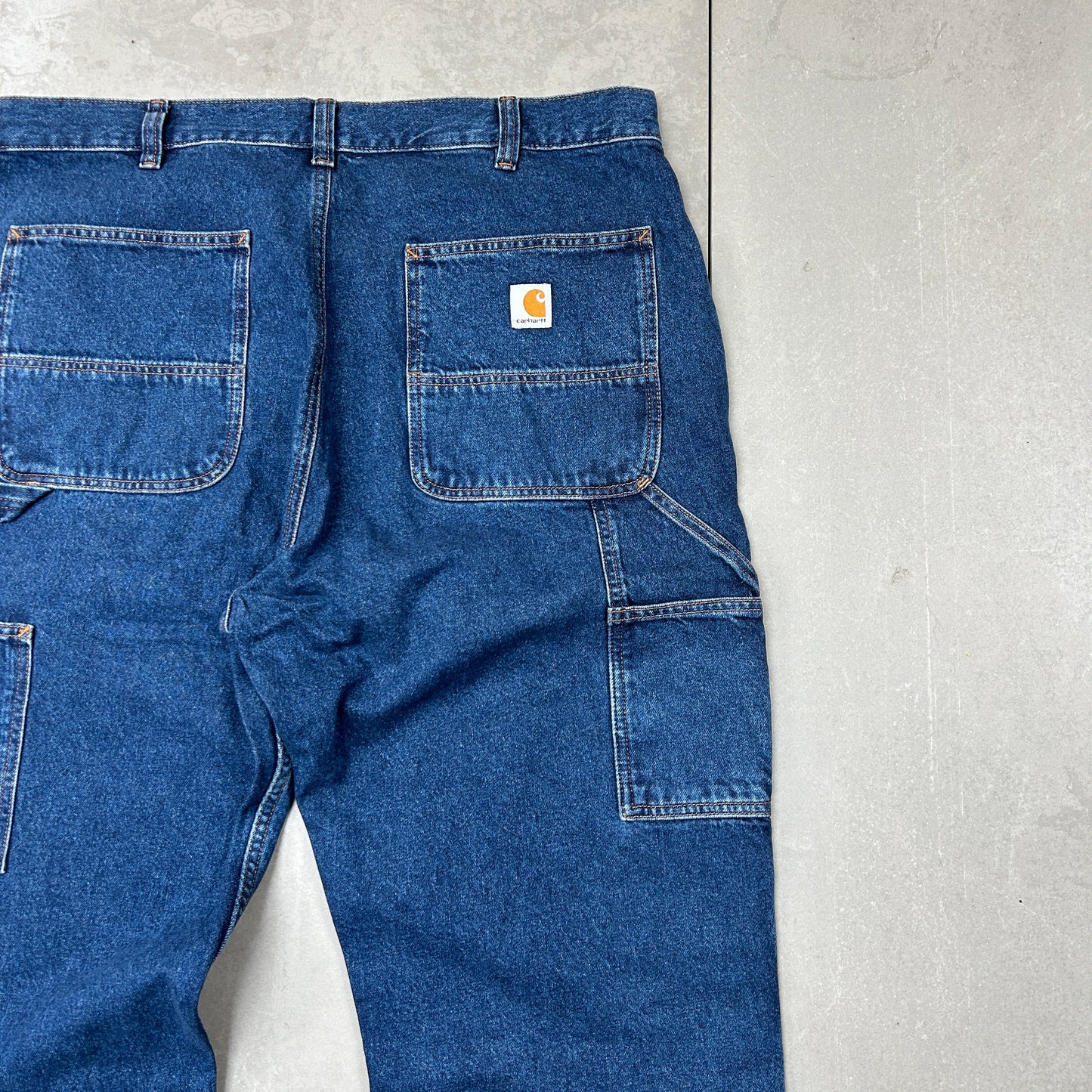 New Carhartt Double Knee Carpenter Baggy Blue Jeans - 38
