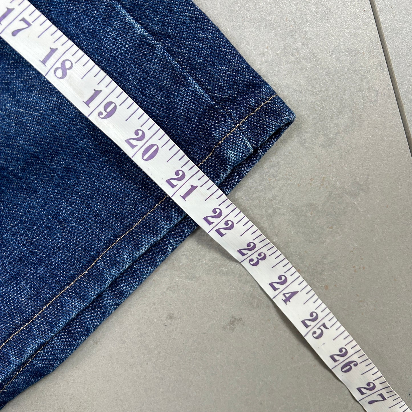 Vintage Wrangler Blue Denim Carpenter Baggy Shorts - 38