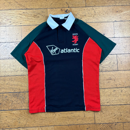 Vintage Kenya Rugby Black Polo T-Shirt - L
