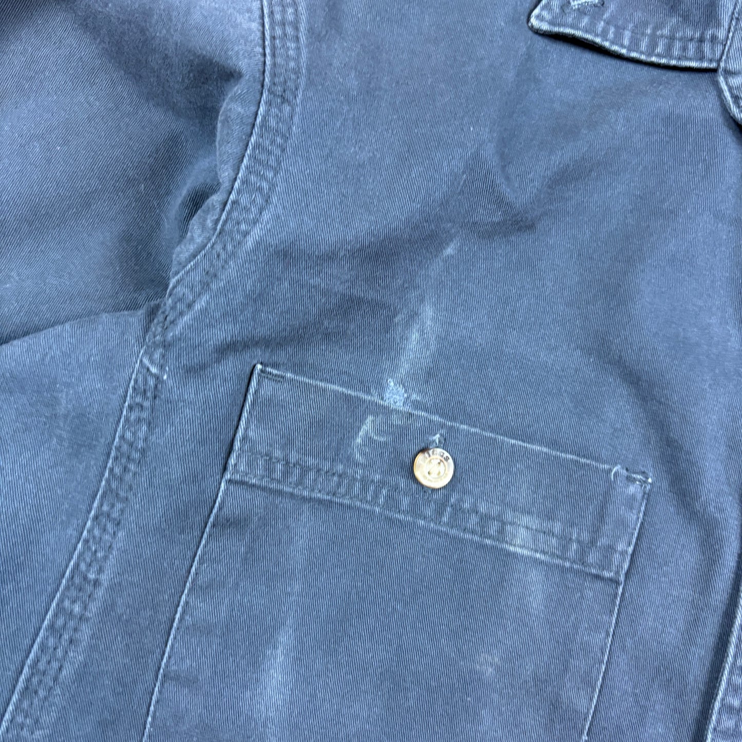 Vintage Wrangler Navy Workwear Shirt - M