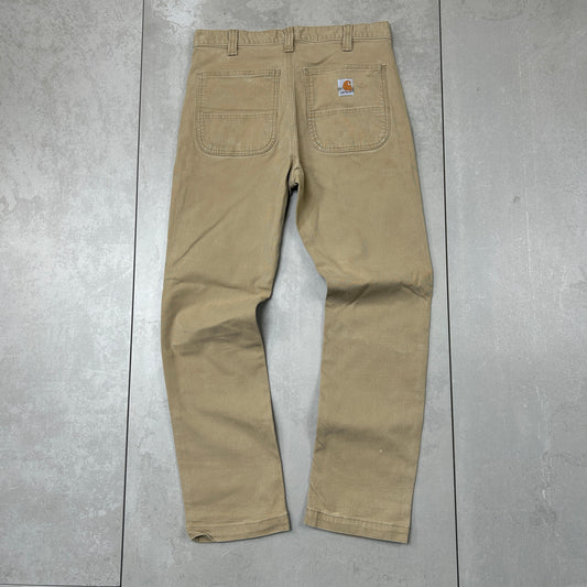 Vintage Carhartt Workwear Carpenter Straight Cream Trousers -  32