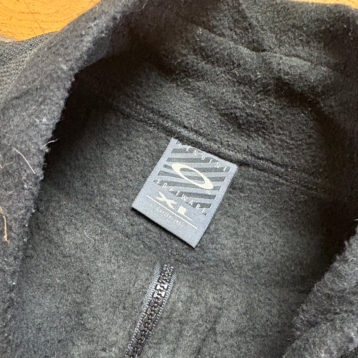 Vintage Oakley Software Black Gilet Fleece Vest - XL
