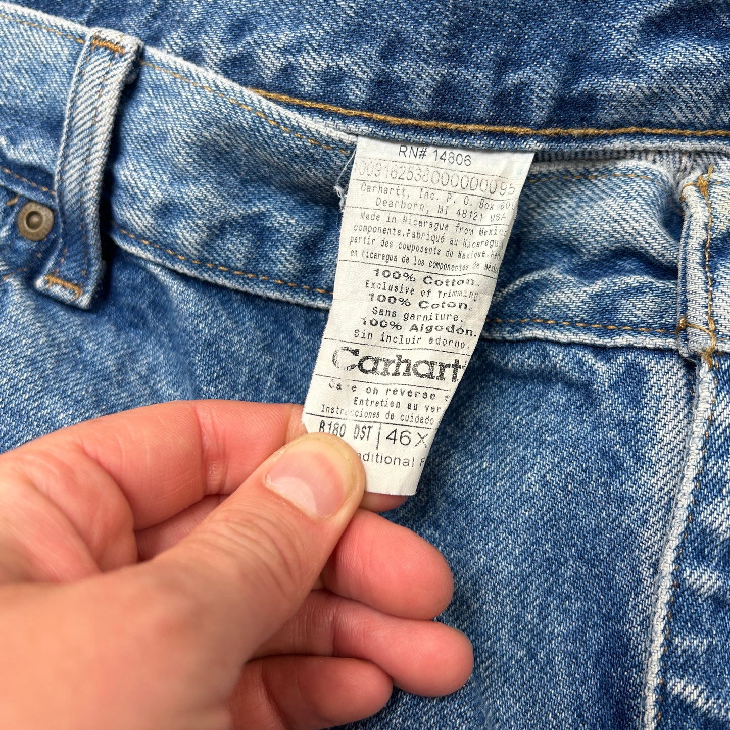 Vintage Carhartt Workwear Baggy Blue Carpenter Shorts - 44