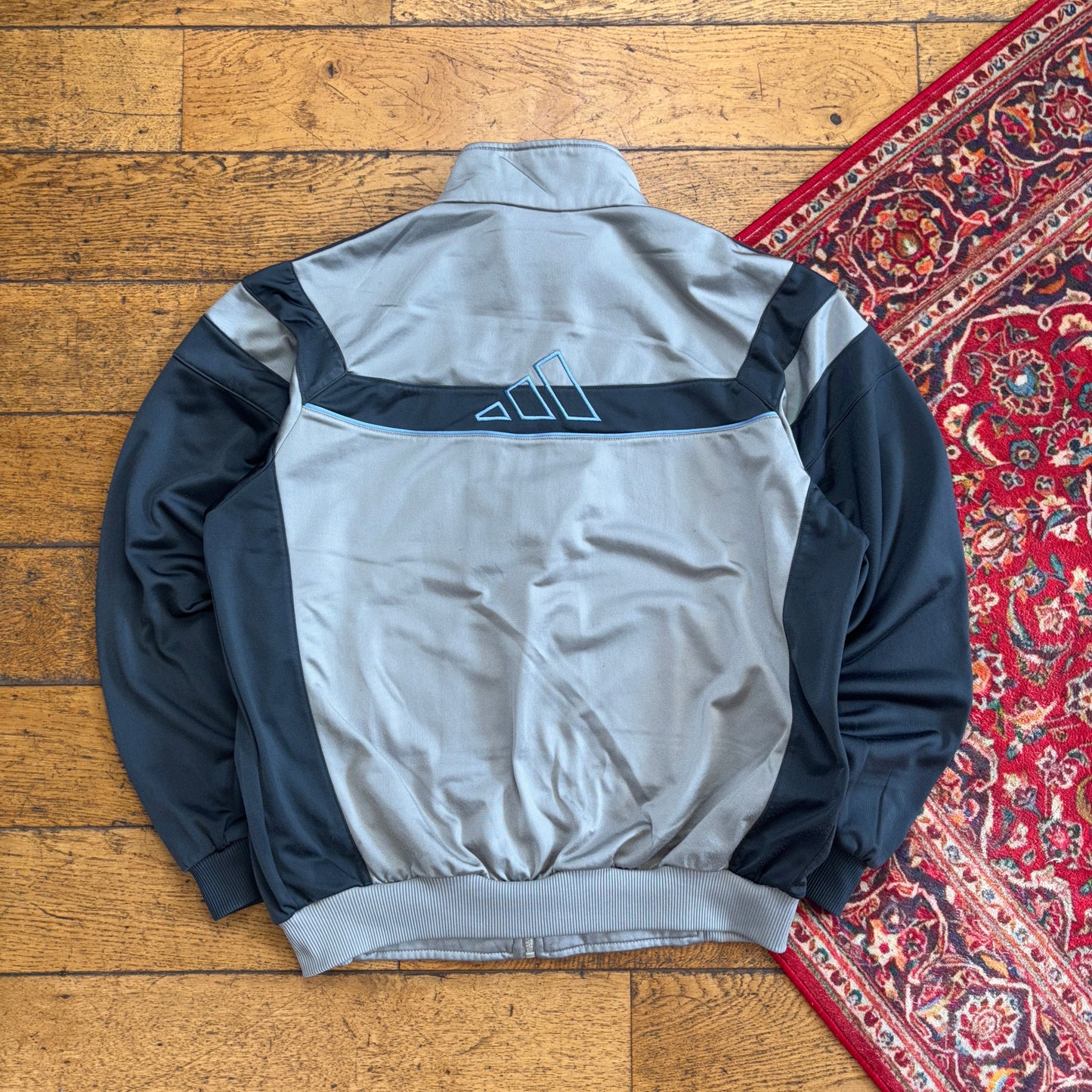 Vintage Adidas Grey Silver Tracksuit Track Jacket - L