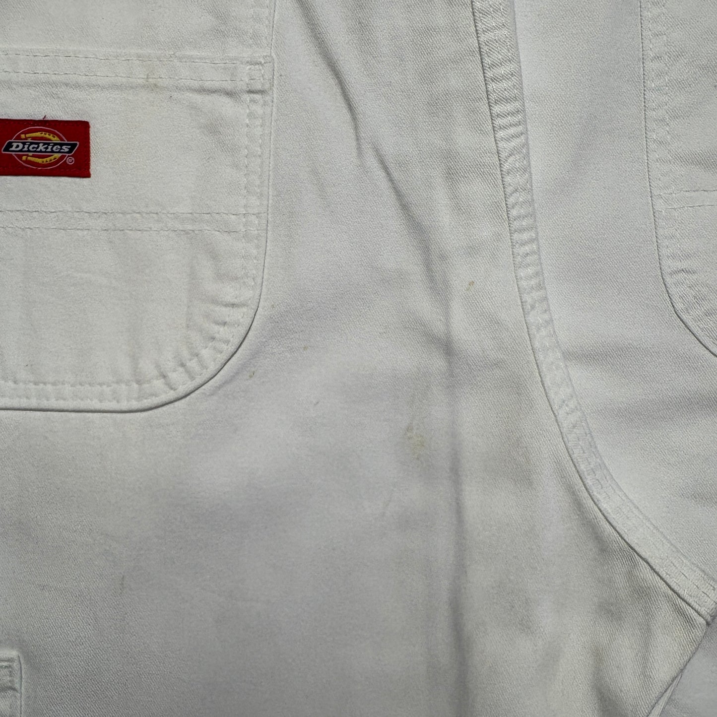 Vintage Dickies Workwear Carpenter White Baggy Trousers - 38R