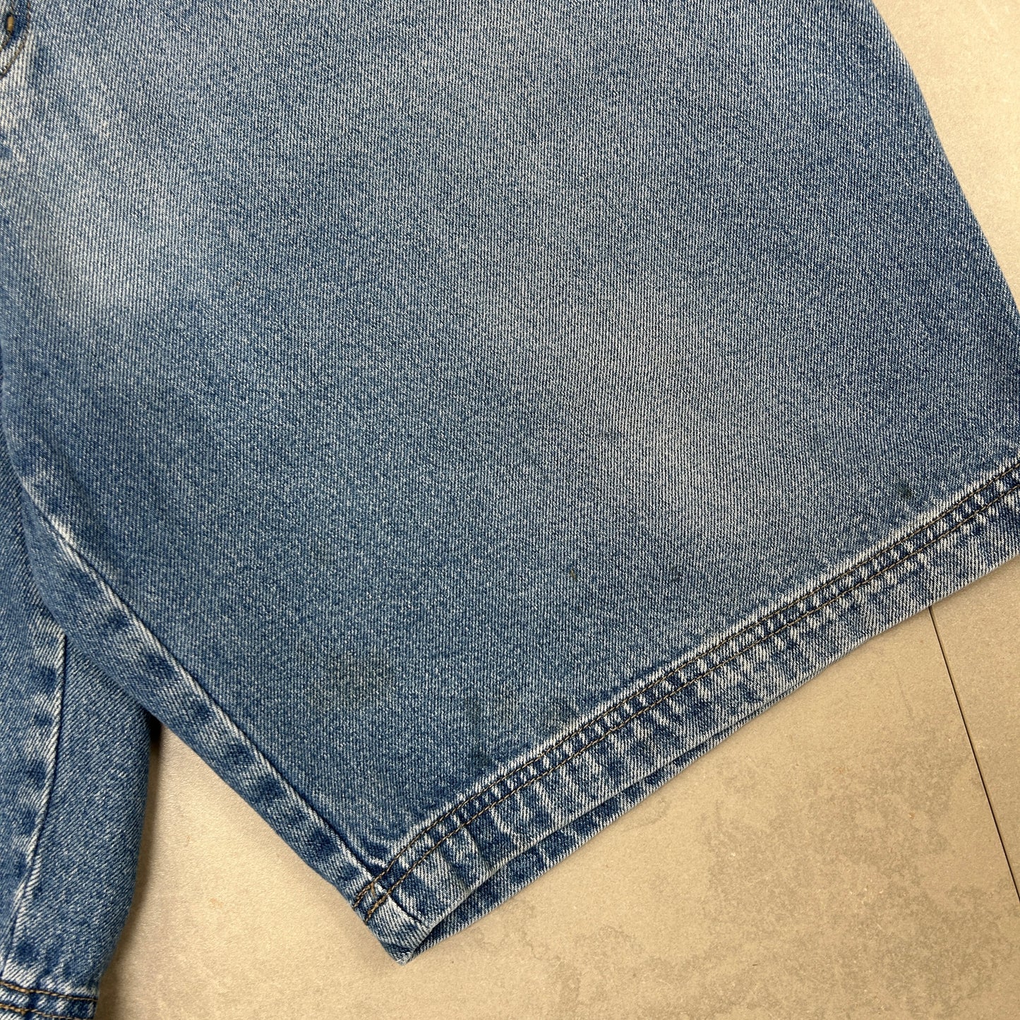 Vintage Bugle Boy Embroidered Hip Hop Baggy Blue Shorts Jorts - 38
