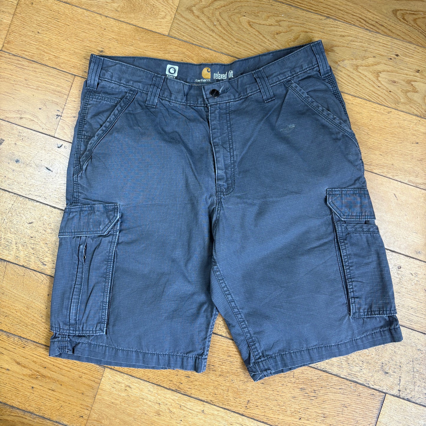 Vintage Carhartt Grey Workwear Baggy Carpenter Shorts - 36