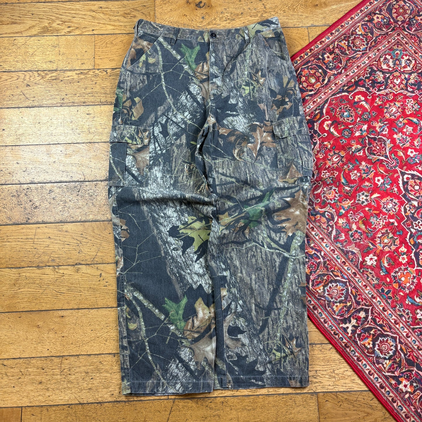 Vintage Real Tree Camo Green Hunting Workwear Trousers - 36