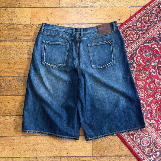 Vintage Sean John Blue Embroidered Y2K Hip Hop Baggy Jeans Shorts Jorts - 42